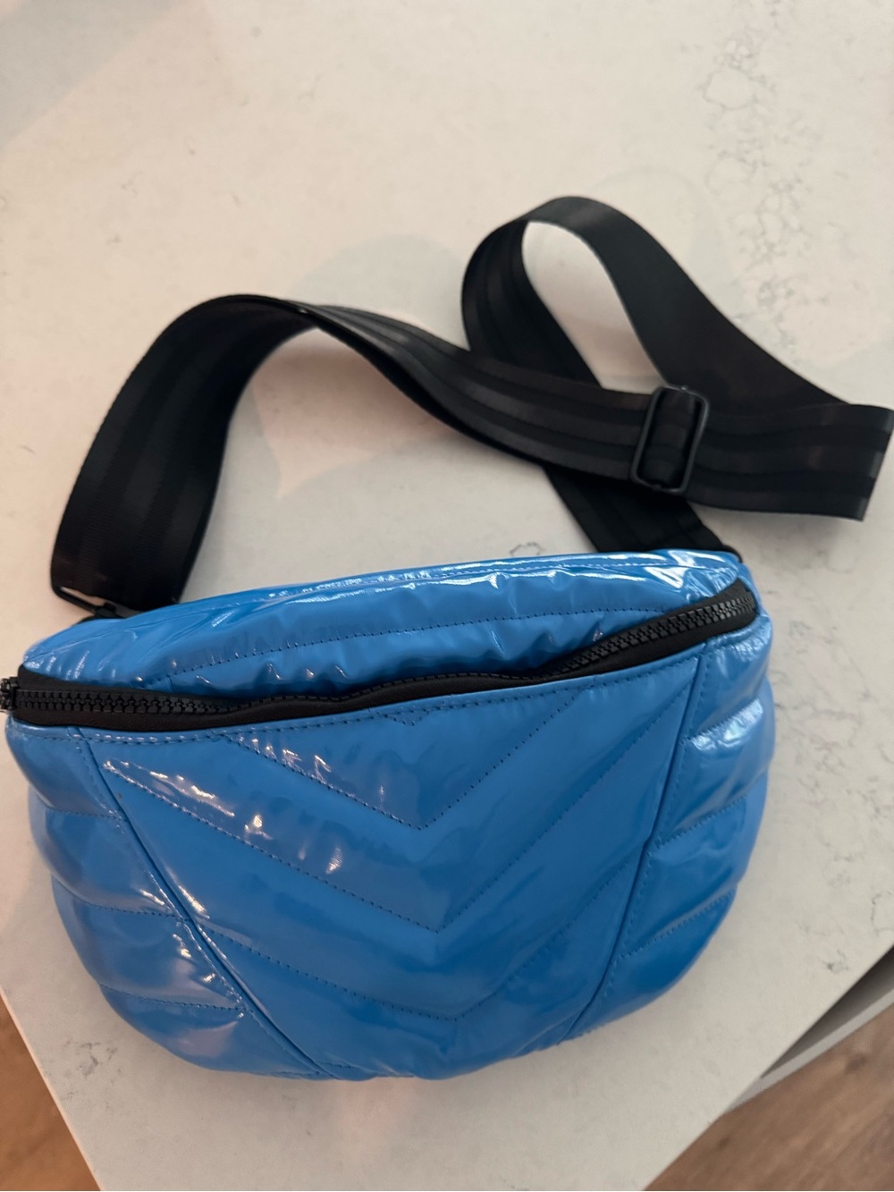 THINK ROYLN Black Quilted Crossbody Belt Bag